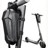 EVA Hard Shell Scooter Handlebar Bag - 2L Waterproof Front Tube Pouch, Sturdy Silicone Fit, PU Material, Adjustable Straps, Quick Release, Ergonomic Rack for Space-Saving, Travel Organizer for Cycling/Ebike Accessories, Headphones/Chargers Storage,sohochi