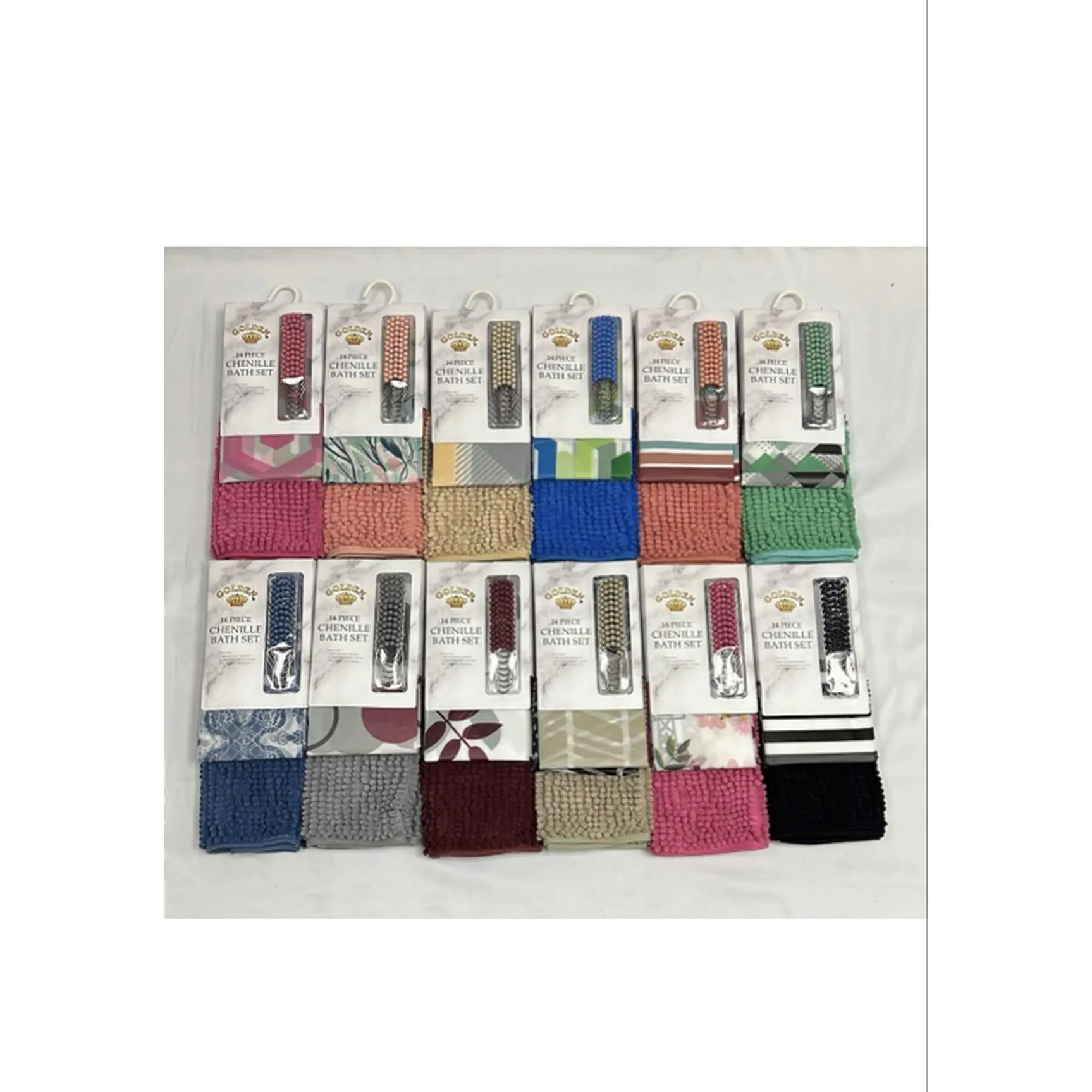 14 pcs Chenille Bath Set - Soft and Cozy Bath Towels and Accessories for a Luxurious Bathing Experience