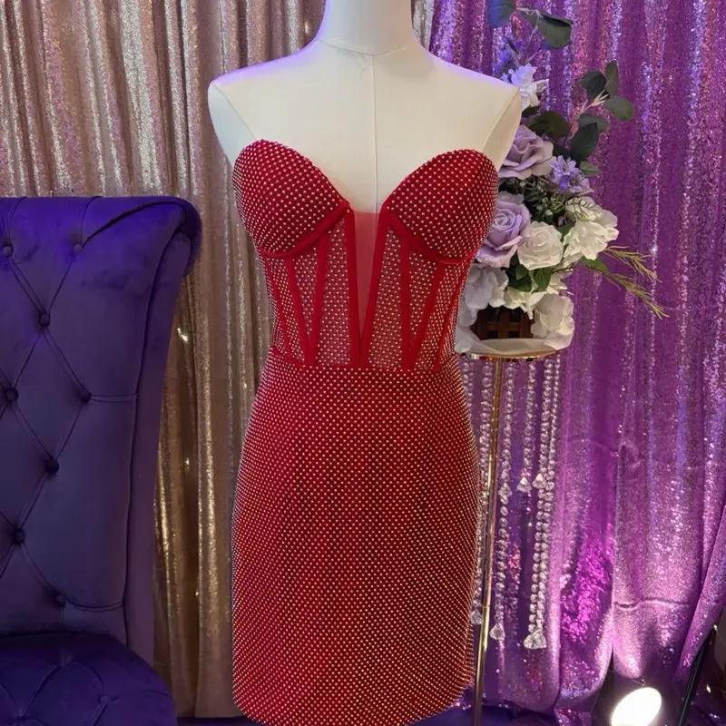 Rachel Allan Red Homecoming Dress for Teen Girls