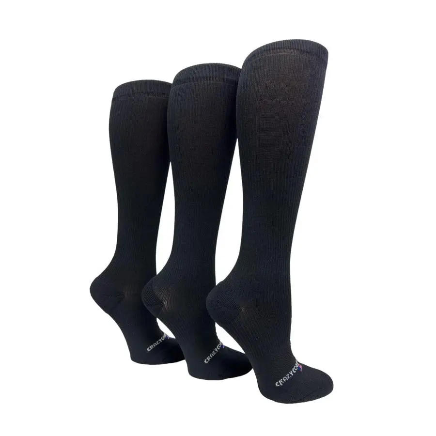 3 Pairs Black (Standard & Extra Wide) FB