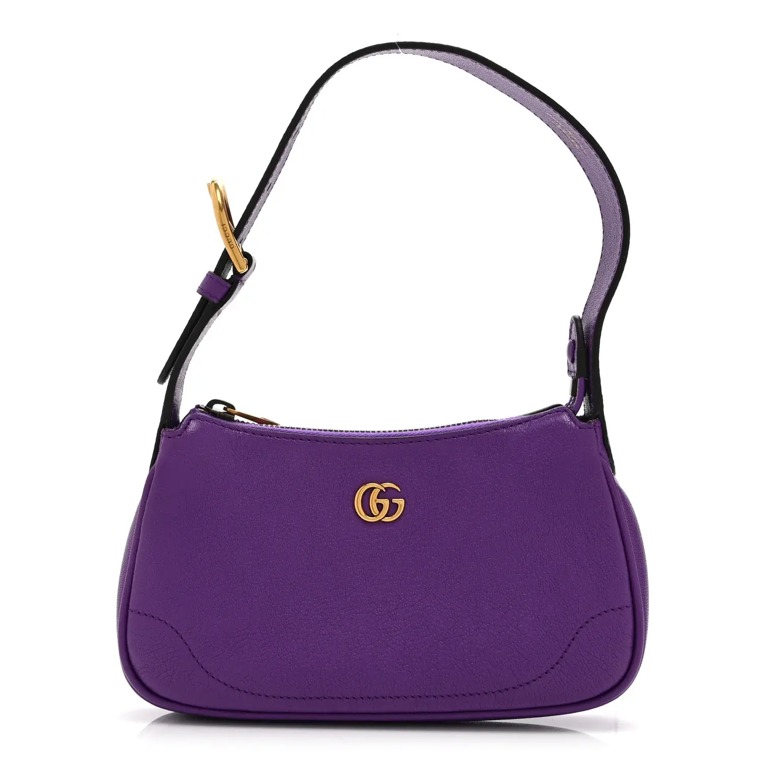 Pre-owned GUCCI Leather Shoulder Bags Goatskin Mini Aphrodite Shoulder Bag Shine Purple