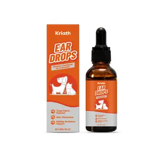 Pet Ear Cleaner Ear Drops for Dogs & Cats, Relieve Itchy Ear, Odor and Remove Ear Wax, Puppy & Kitty Cleaner