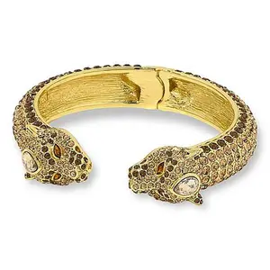 Heidi Daus On the Prowl Crystal Hinged Bangle Cuff