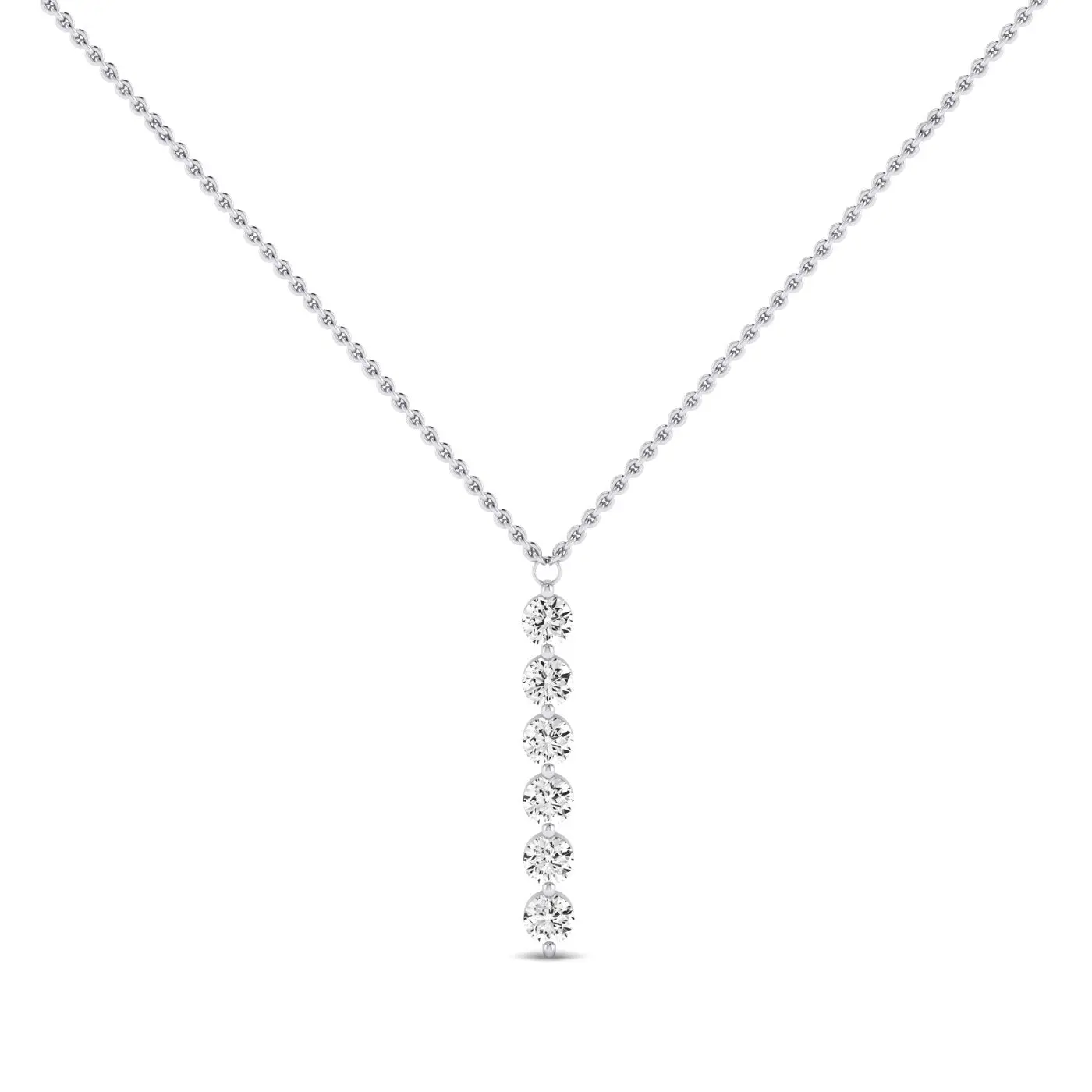 Stella Round Moissanite Necklace