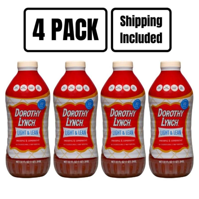 Dorothy Lynch Light & Lean Salad Dressing 32 oz Pack of 4 Gluten Free
