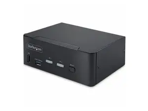 StarTech 2-Port Dual-Monitor DisplayPort 1.4 KVM Switch - 8K 60Hz / 4K 144Hz - 2x USB 10Gbps Ports - Hotkey Switching - TAA Compliant (P2CDD143 KVM SWITCH)