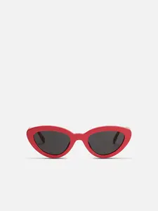 GIULIA in Red Acetate Grey Sunglasses