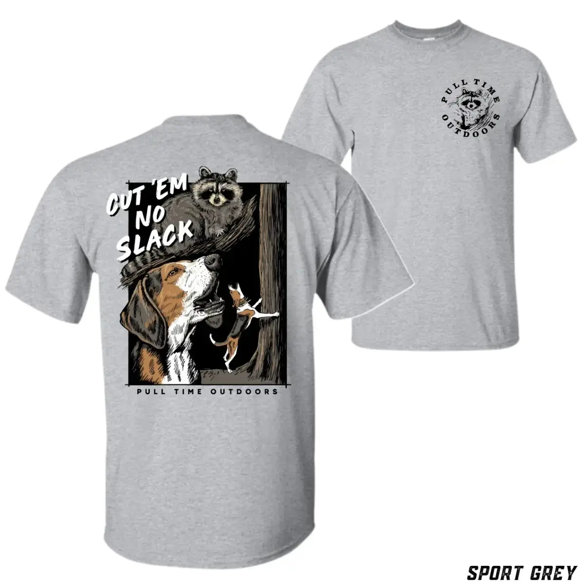Cut Em No Slack Hunting Dog Shirt, Coonhound Raccoon Treeing Graphic Tee, Funny Hunting T-Shirt, Outdoor Hunter Gift