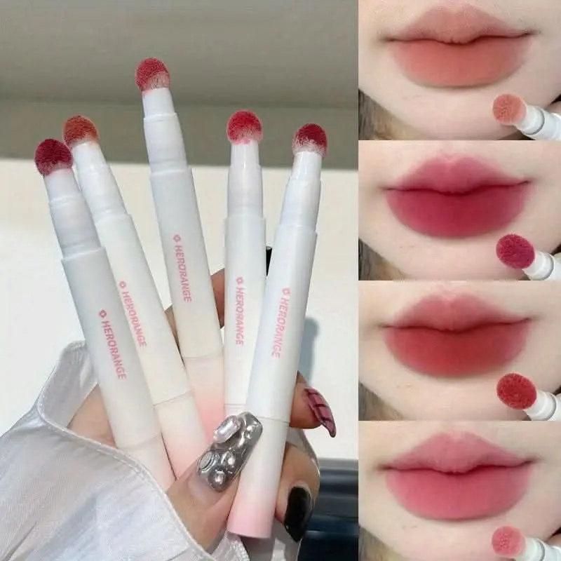 Fluffy Velvet Soft Lip Glaze Liquid Lipstick, Nude Matte