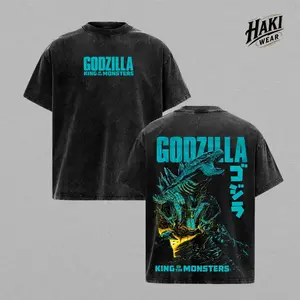 Godzilla King of the monster Special edition Retro Vintage Menswear Gift movie fans Top Apparel Classic Oversized Seamless Simple Straight Man Clothes Cotton designer shirts Movie Shirt, graphic tees, men gifts, ,Graphic Streetwear T-shirt gift for all