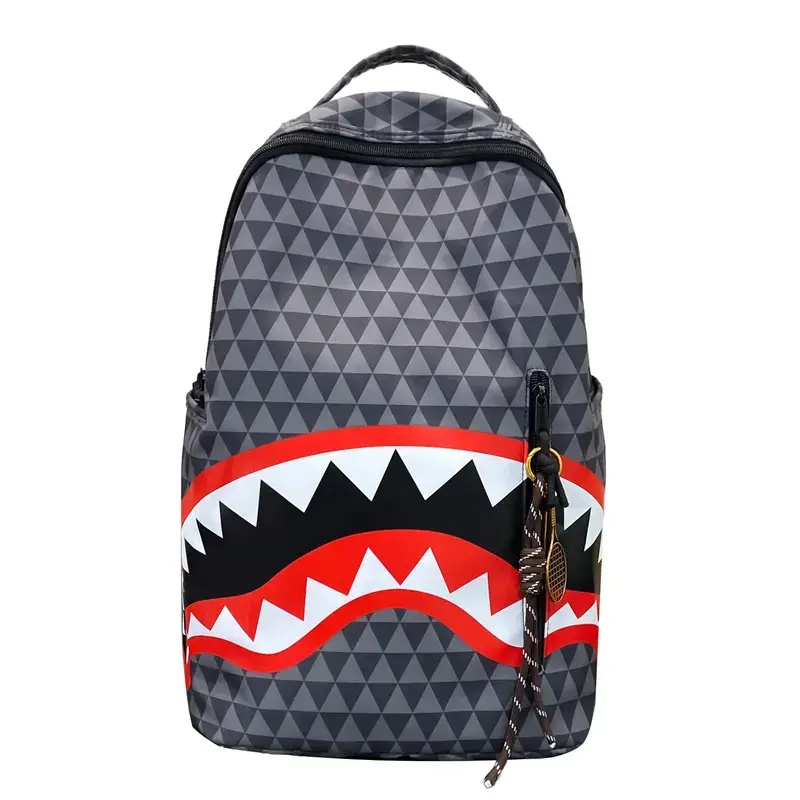 2026 New Large Capacity Student Backpack Shark Tooth Funny Creative Ugly Cute Travel Commute Daypack Casual Shoulder Backpack