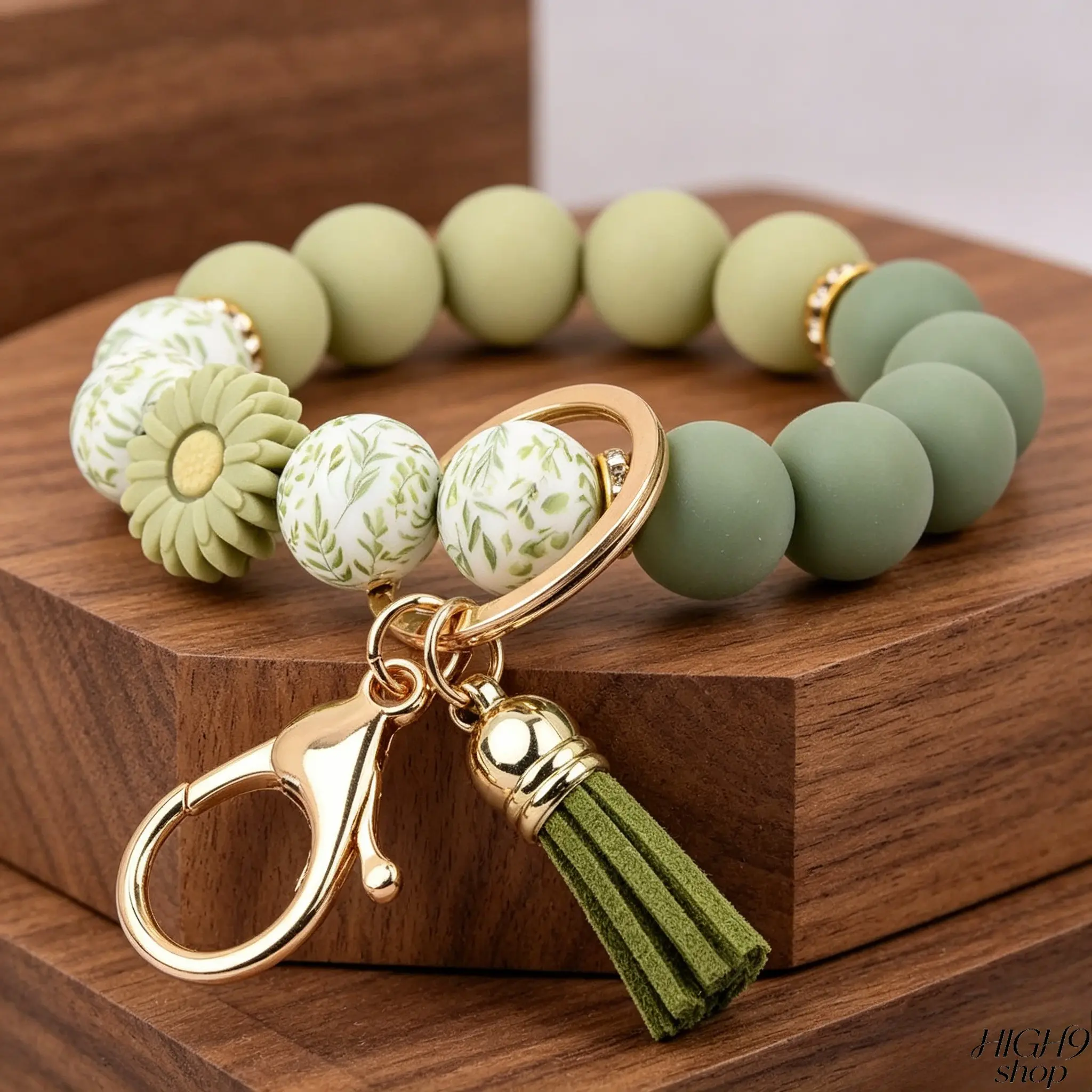 Beaded Floral Charm Tassel Key Fob For Women, Exquisite Jewelry Design All-Match Keychain, Practical Cute Accessory For Car Keys, Bags, Backpacks And Phones, Ideal Birthday & Daily Gift For Ladies
