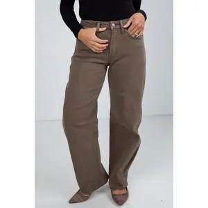 Kate Light Olive High-Rise Barrel Jeans