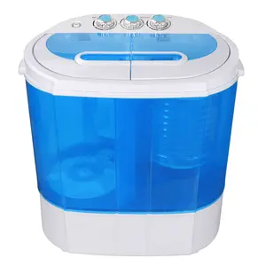 SUPERDEAL Portable Compact Wash machine 10lbs Washer (5.5 Wash Capacity + 4.4 Spin Capacity), Blue + White