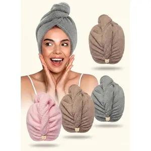 Womens Quick Dry Microfiber Hair Towel Wrap | Soft Super Absorbent Anti-Frizz Hair Turban for Daily Use