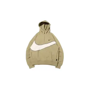 Swoosh 1/2-zip Fleece Hoodie Mens Style "Green/Black" DX0566 276