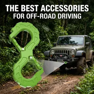 Heavy-Duty Forged S-Type Winch Hook, Dual Recovery Shackle with Anti-Slip Lock, Ultimate 4x4 Off-Road Towing Hook for Truck/SUV/Jeep