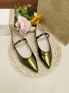 French Retro Patent Leather Pointed Toe Mary Jane Flat Shoes, Buckle Design, Soft Sole, Perfect for Office, Date, Dinner, Elegant Style
