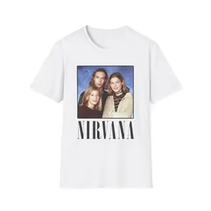 Vintage Band Concert T-Shirt, Unisex Softstyle Tee, Gen Z Fashion, Nirvana Hanson Funny Misprint, Music Lover Gift