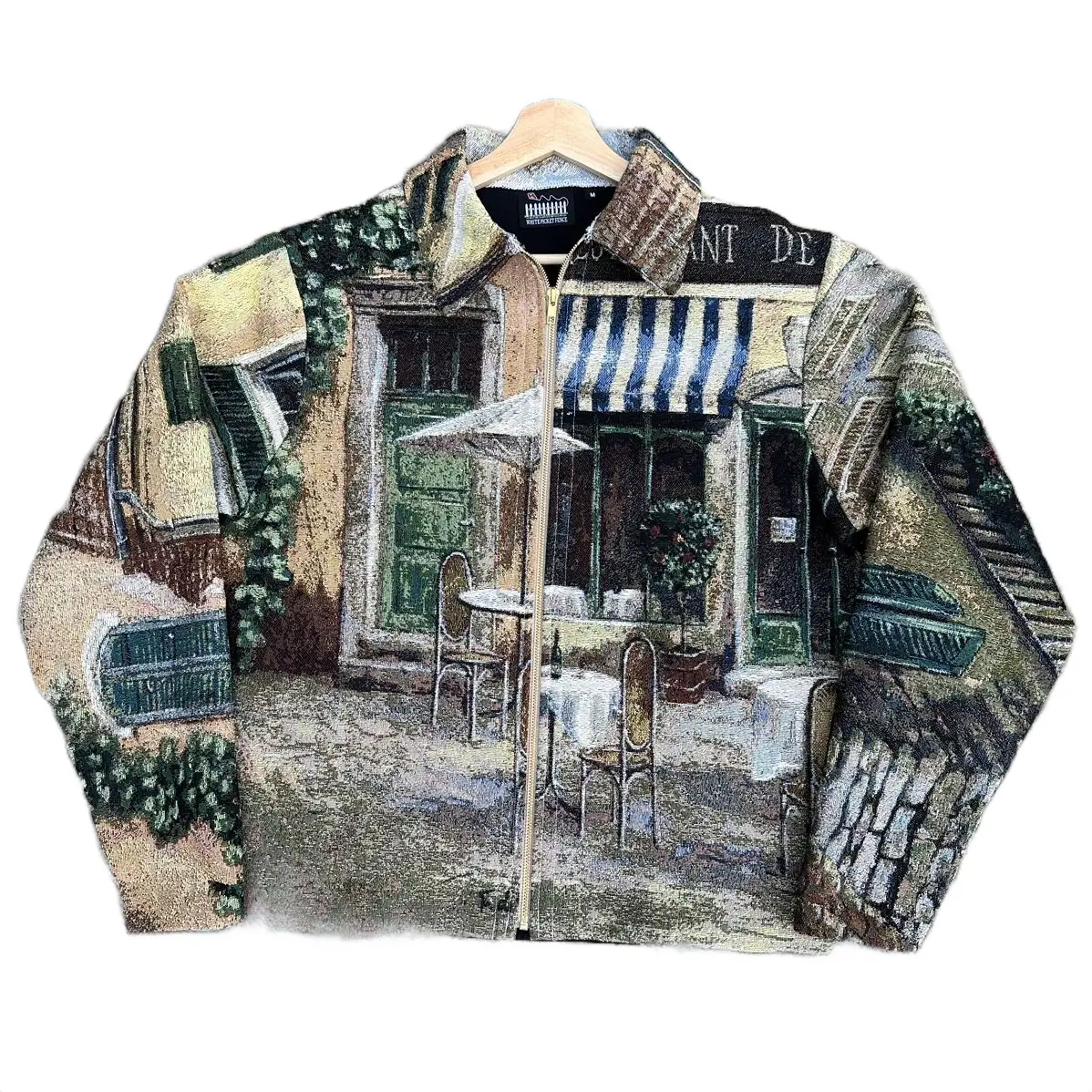 1 of 1 Tapestry Cropped Zip Up Jacket Sz M