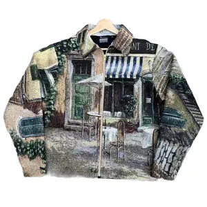 1 of 1 Tapestry Cropped Zip Up Jacket Sz M