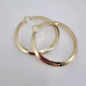 (AAA36)  LARGE HOOPS BEAUTIFULL AND ELEGANTS 14K GOLDLAMINATED.