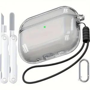 AirPods Pro 3rd Gen Protective Case, Soft Tpu, Transparent, Scratch Resistant, Durable, Includes Cleaning Kit, Hard Shell, Thermoplastic Polyurethane, Earphone Protective Cover