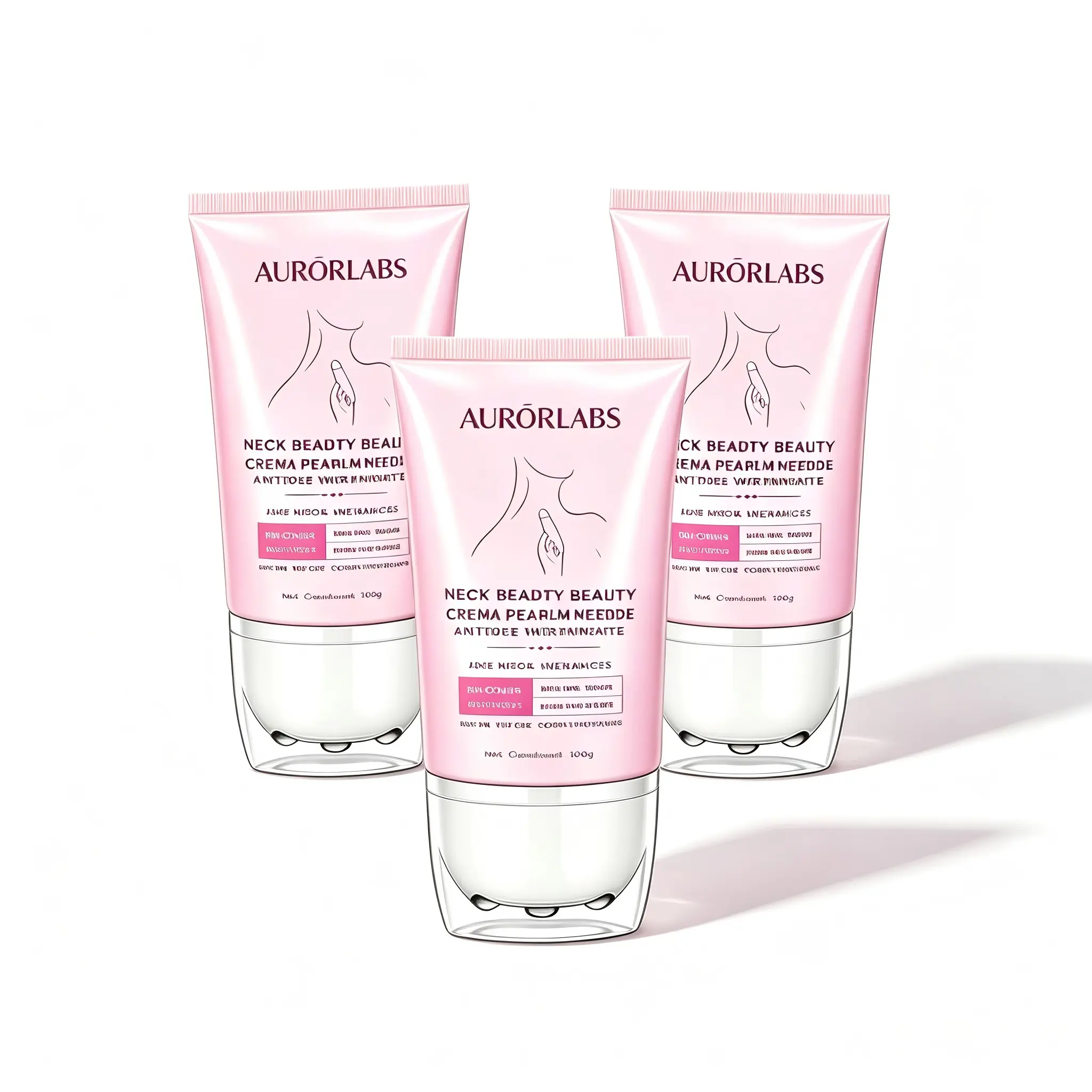 AURORA Neck Firming & Body Moisturizing Cream with Peptides - Skin Tightening, Hydrating Formula for Crepey Skin & Wrinkles, Radiant Results for Men & Women, Neck & Body Care Product Moisturizing Radiant
