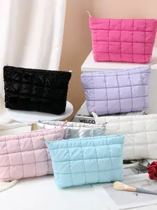 Lingge Fresh and Versatile Lightweight and Practical Handbag, Portable Multi color Large Capacity Bag, Can also be used as Storage Bag, Makeup Bag, Can accommodate cosmetics, mobile phones, and personal items, Handheld Cosmetic Pouch