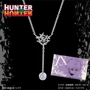 Killua Zoldyck Necklace, Lightning Pendant, Anime Hunter x Hunter Jewelry for Fans