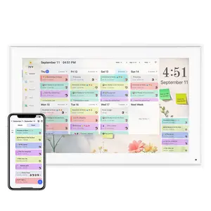 15.6 Inch Smart Digital Calendar & Wall Planners, Full HD Interactive Touchscreen Display for Family Schedules Chore Chart - Include Wall Mount & Desk Stand Mother's Day gifts, Share Moments Instantly from Anywhere Springtok Event Management Syncing