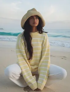 Bayside Sweater- Banana Stripe