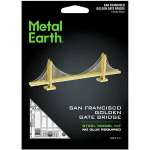 San Francisco - Golden Gate Bridge Figure Model Kit (Steel, Easy Difficulty) - Fascinations - Metal Earth Series - (2024)