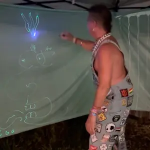 LaserDraw Interactive Luminous Tapestry - Draw with Light Gift Set