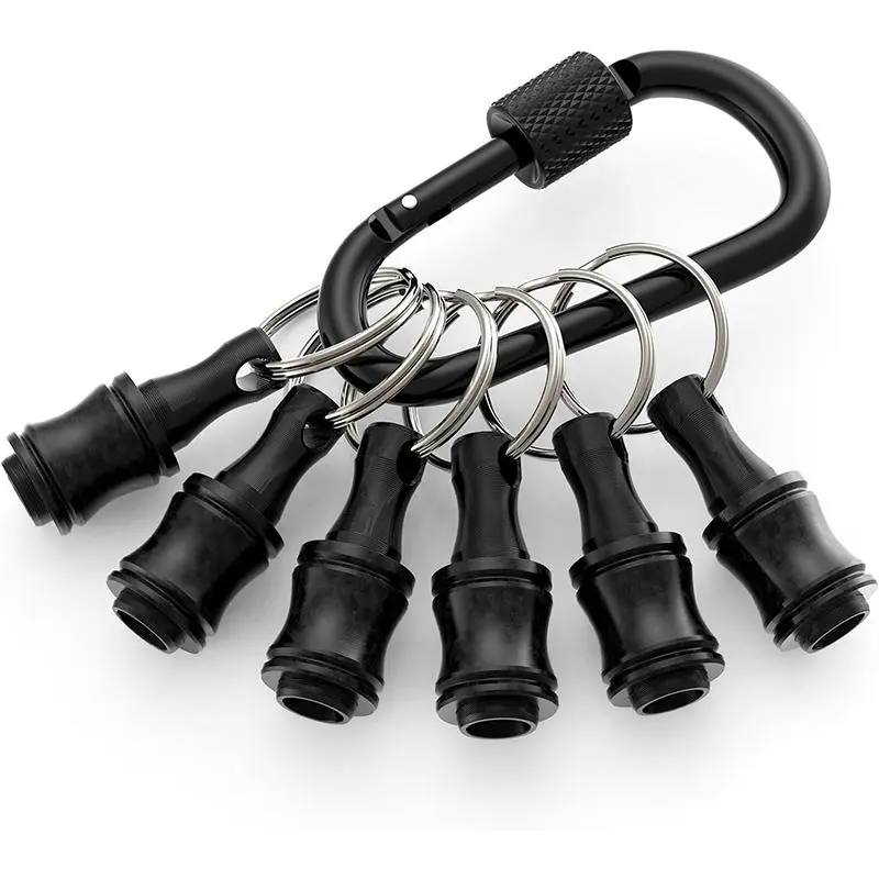 Durable Metal Hex Shank Drill Holder, Sturdy Screwdriver Bit Seat, Compact Keychain Design, Ideal for Home and Office Tools, Screwdriver Bit Clip