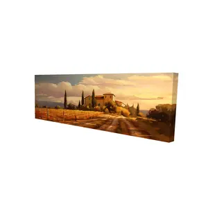 Begin Home Decor 2080-1648-LA199 16 x 48 in. Calm Evening Yellow Trees Canvas - Home Decor Wall Art