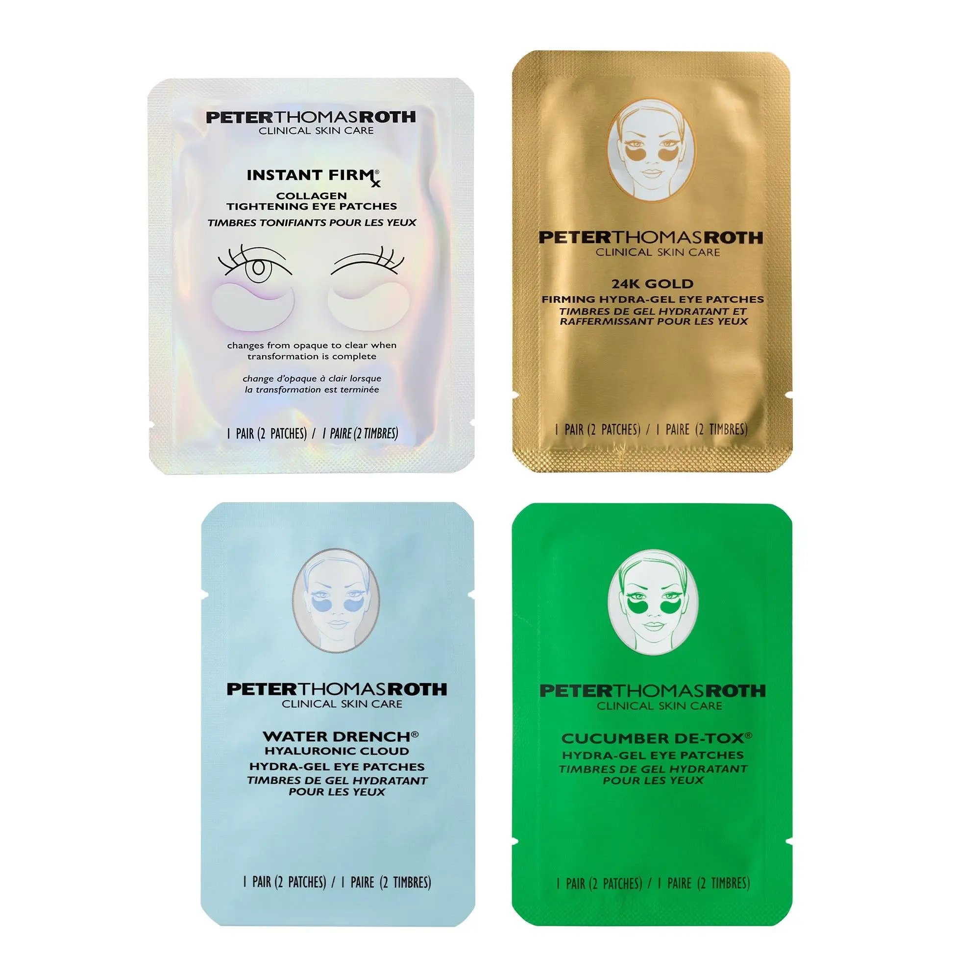 Peter Thomas Roth Hydra-Gels 4x Pack Eye Patch Bundle
