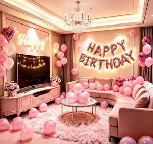 49pcs Pink Balloon Set for Birthday Party Baby Shower Wedding Bridal Shower Photo Booth Backdrop Anniversary Home Decor & Anniversary Home Decoration 16 Inch Heart Shaped & Metallic Pink Balloons PET Material Latex