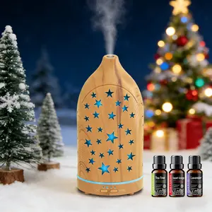 Star Hollow Essential Oil Diffuser  7 Adjustable LED Lights Customizable Colors, Whisper-Quiet & Safe Auto Off