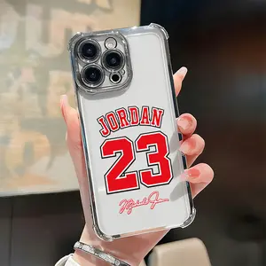 Jordan 23 Number and Signature Red Black Phone Case， Athletic Vintage Style for iPhone 17 16 15 14 13 12 11 Plus Pro Max. g6