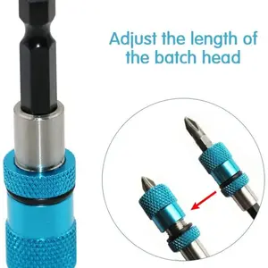 1/4 Inch Adjustable Depth Magnetic Screwdriver Bit Holder, Professional Hex Driver Attachment for Electric and Impact Screwdrivers