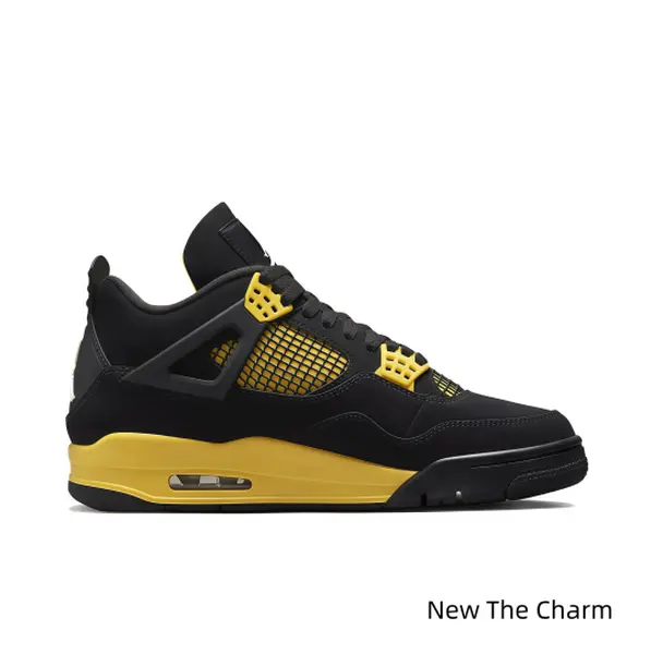Versatile Black Yellow Mid Top Neutral Basketball Flats Leather Mesh Panel Thick Cushion Midsole Comfort Sneakers For Streetwear, Sports & Dark Tone Daily Outfits