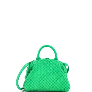Pre-owned Bottega Veneta Leather Top Handle Bags Padded Handle Tote Intrecciato Nappa Mini by Rebag