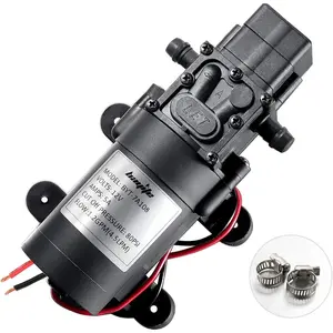 12V DC Water Transfer Pump with 2 Hose Clamps 12  Diaphragm Pump Self Priming Sprayer Pump with   4.5 L/Min 1.2 GPM 80 PSI for Weed ATV Marine Boat