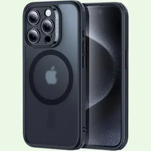 ESR for Iphone 15 Pro Case, Translucent Matte Case, Compatible with Magsafe, Military-Grade Protection, Classic Series, Frosted Black ESR