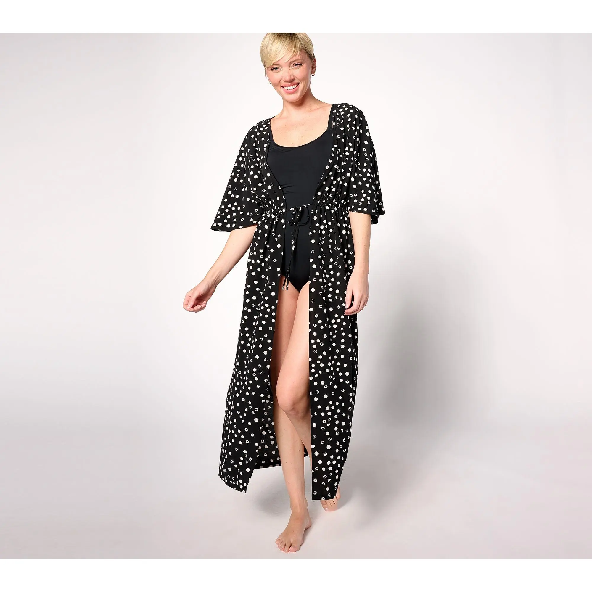Belle Beach by Kim Gravel Petite Tie Front Cover-Up