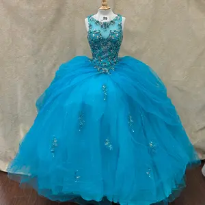 (LIVE 29) Quinceanera Dress Teal Limited Edition Size Medium Formal Fit