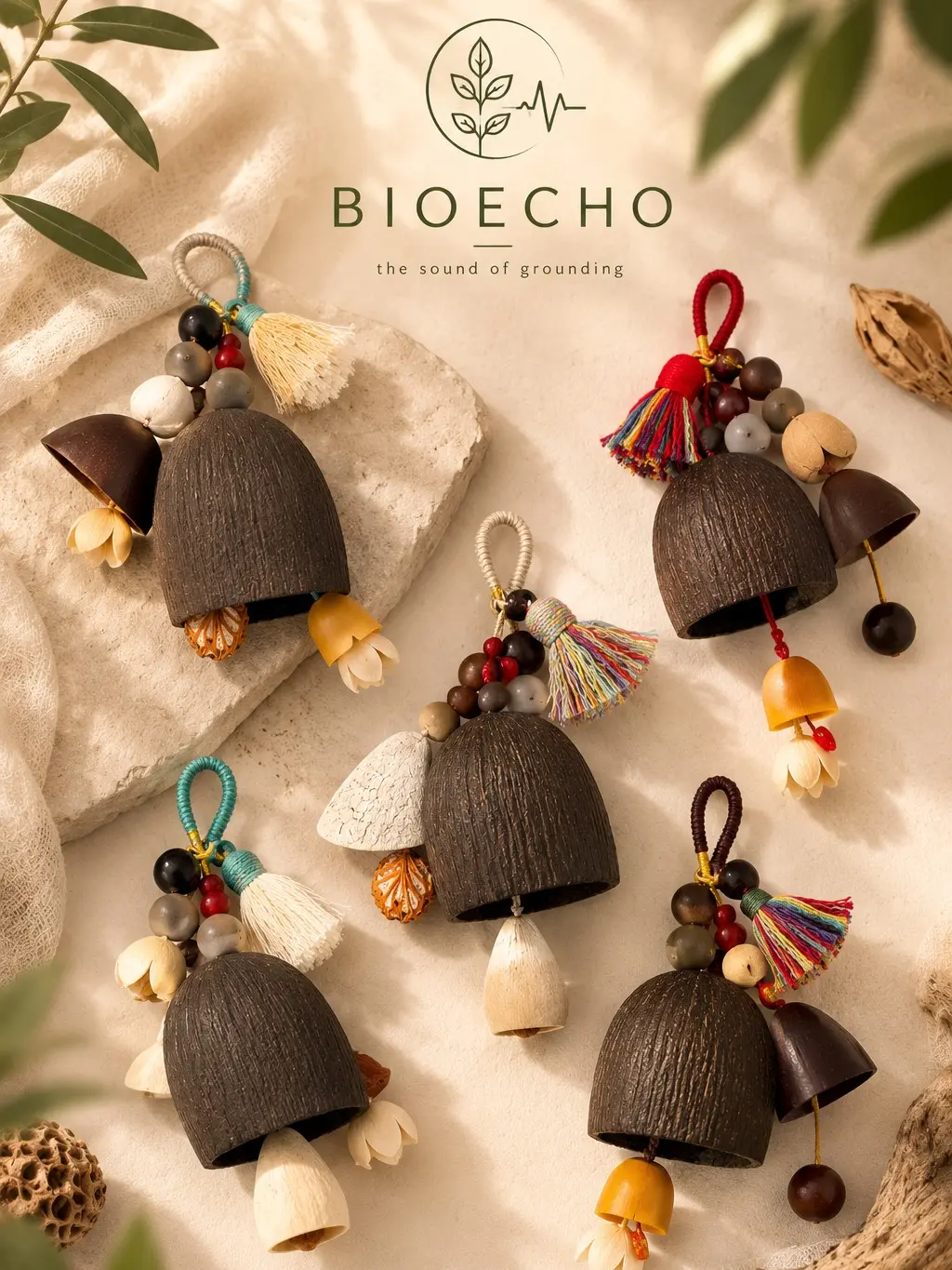 Handmade Natural Seed Pod Wind Chime Set | Boho Hanging Decor | Rustic Wall Hanging | Nature Inspired Home Decor | Gift for Her