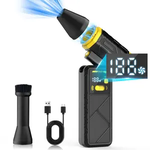 Portable air dust collector -280000RPM rechargeable cordless air dust collector with display screen and light, suitable for dust collectors in keyboards, houses, outdoor and electronic devices
