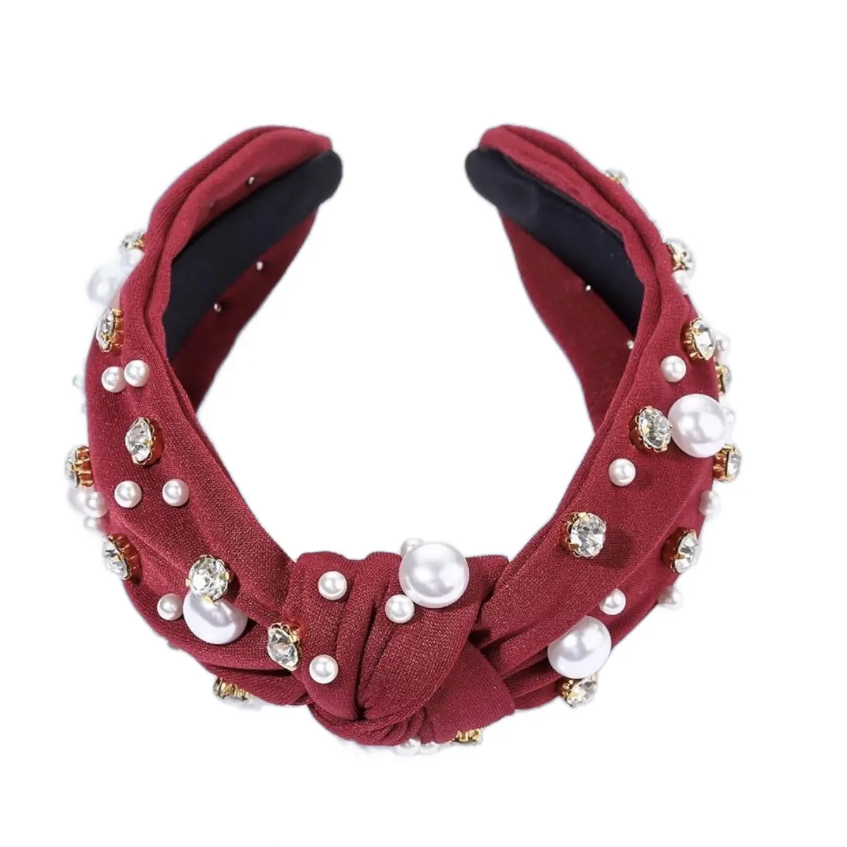 Jeweled out Burgundy Headband